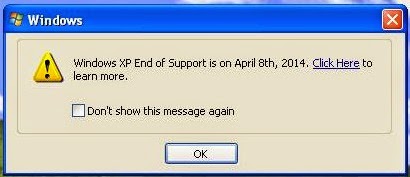 Removing the Windows XP End of Life Message 5