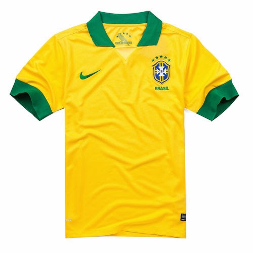 Equipaciones futbol 2014 baratas: comprar nueva camiseta seleccion Brasil 2014 baratas por internet