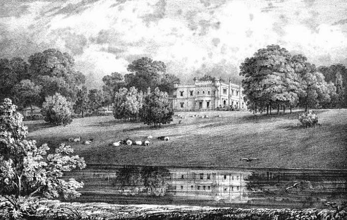 Oatlands  from Select illustrations of the County of Surrey by GF Prosser (1828)