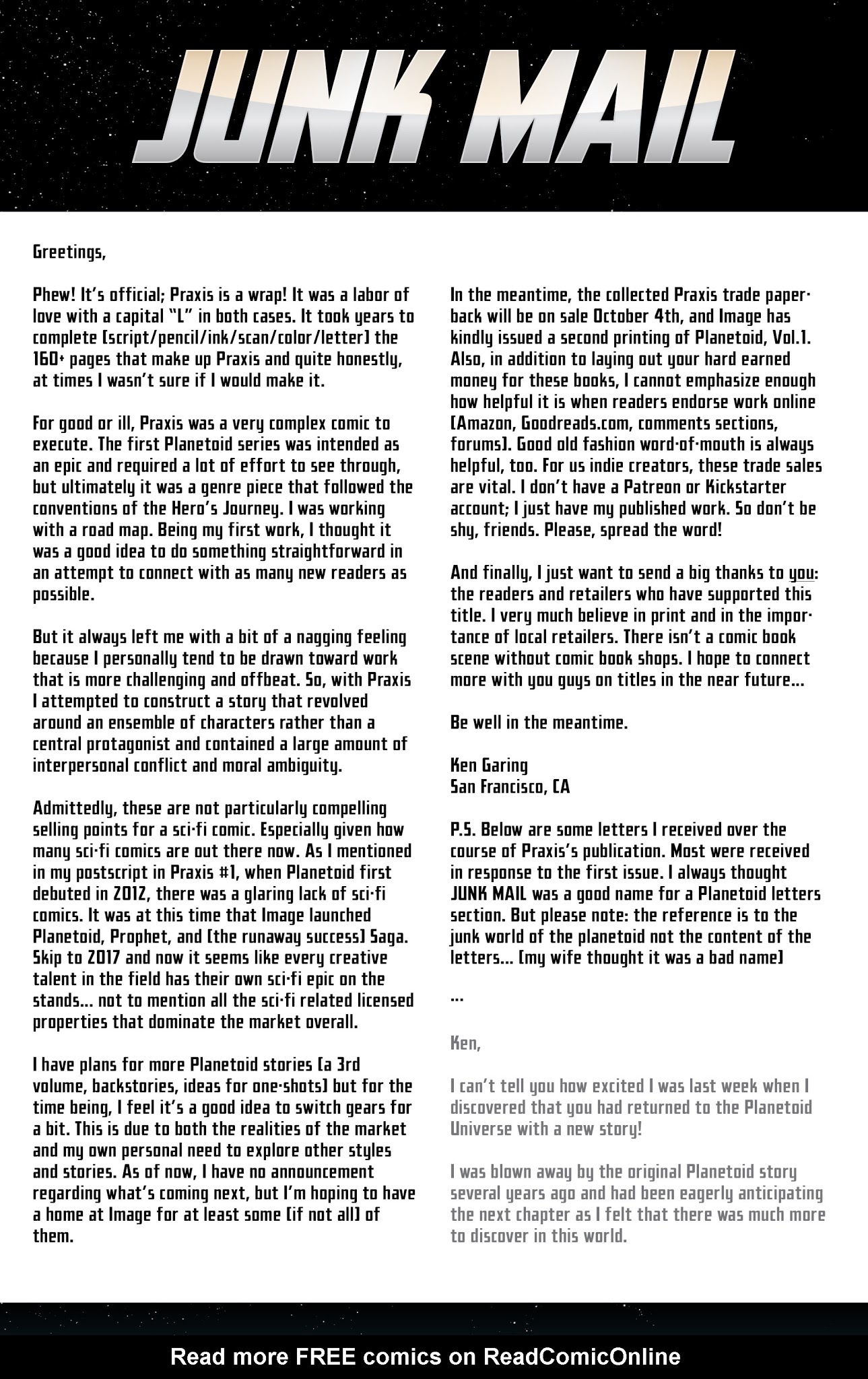Read online Planetoid Praxis comic -  Issue #6 - 25