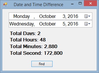 How to Get the Time Span of Two Dates in VB.Net - code4dev