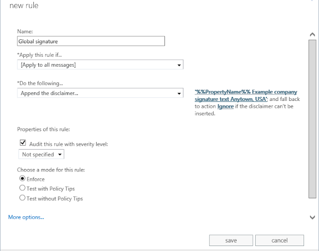 Organization Wide Office 365 Email Signatures