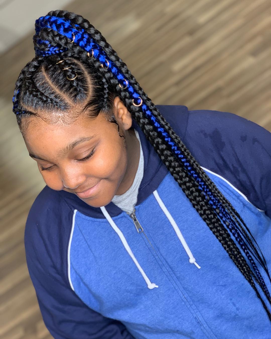 Feed in Braid with ponytail and shaved sides. | Braids with shaved sides,  Shaved side hairstyles, Braided hairstyles for black women cornrows