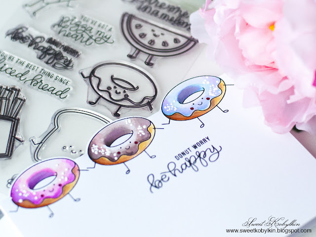 Funny Food Simon Says Stamp - Doughnuts Funny Food Simon Says Stamp - Doughnuts close up