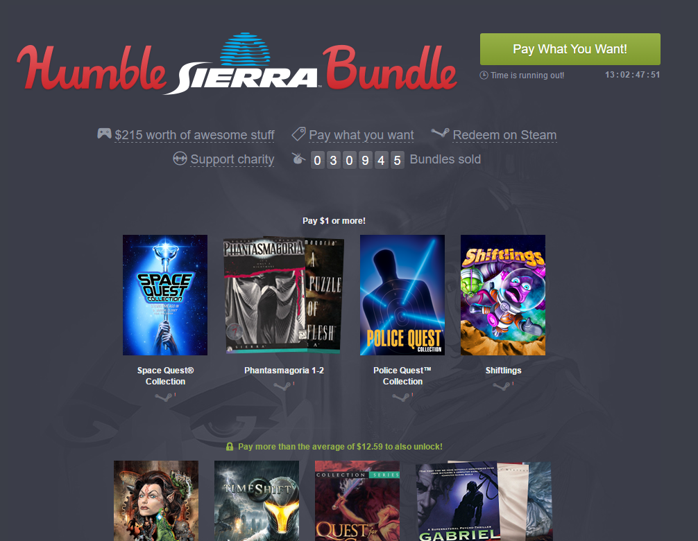 Classic Sierra games on Steam now in Humble Bundle