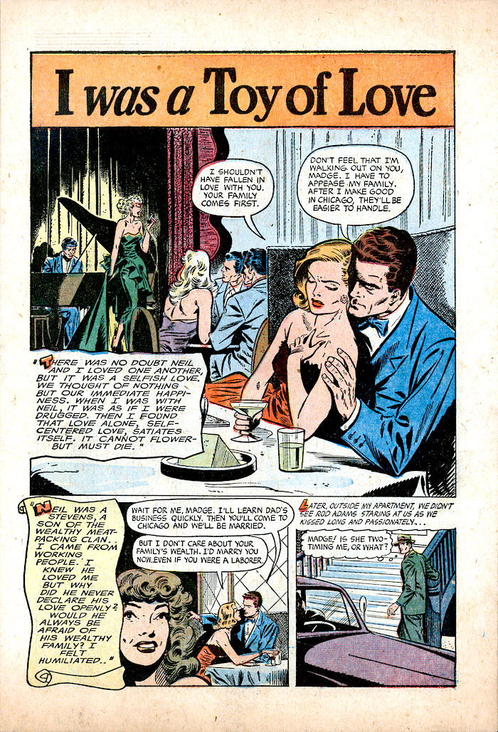 Pictorial Romances #19 st. john golden age 1950s romance comic book page art by Matt Baker