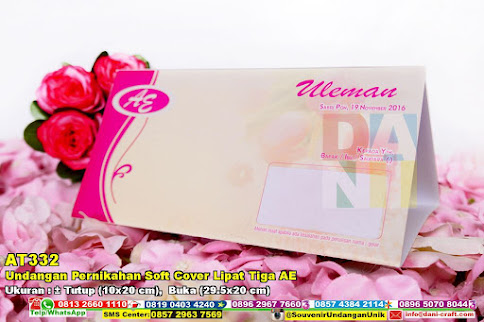 Undangan Pernikahan Soft Cover Lipat Tiga AE