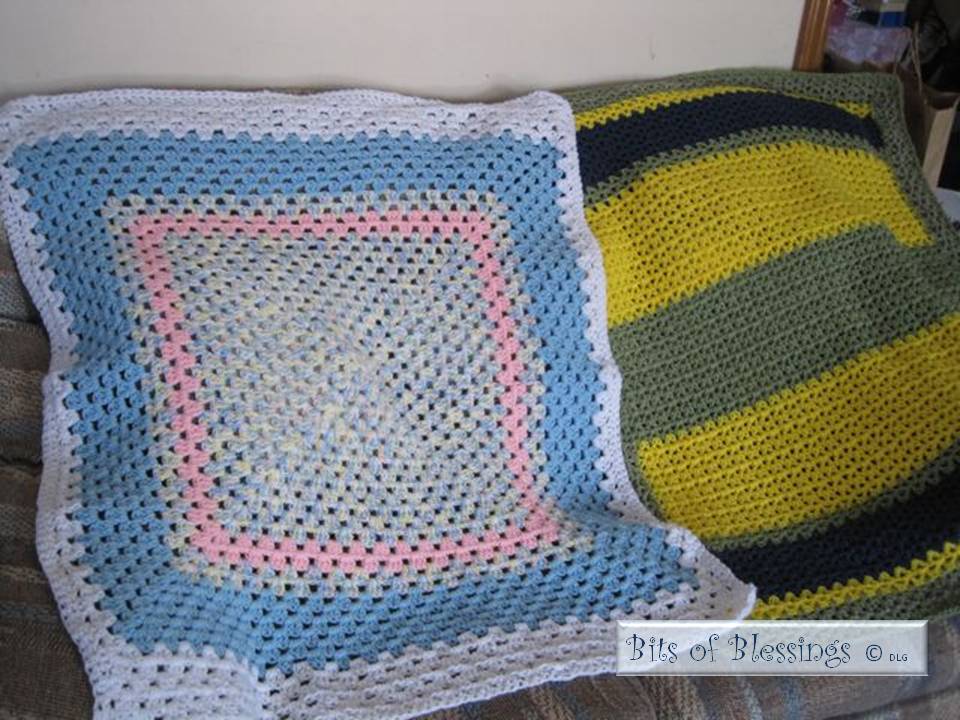 Bits of Blessings TM Granny Square Baby Blankets