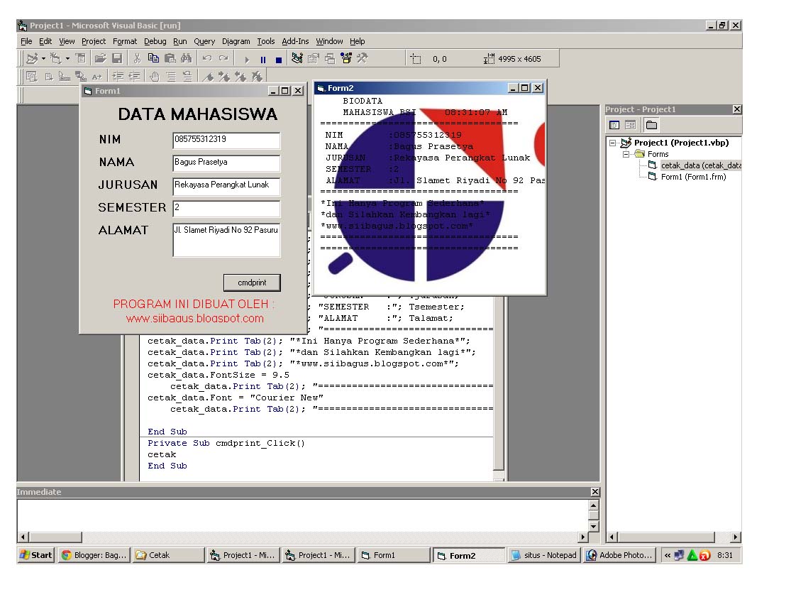 Tutorial VB6Cara Membuat Print Struk di VB6 Tips & Trick
