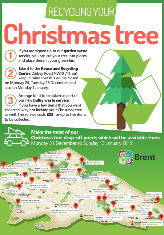 WEMBLEY MATTERS Where to recycle your Xmas tree in Brent available