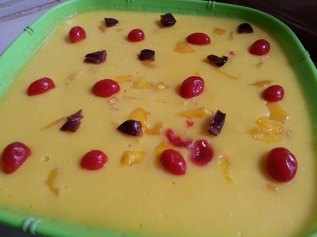 Mango pudding , Mango ,freezer pudding, recipe ,custard