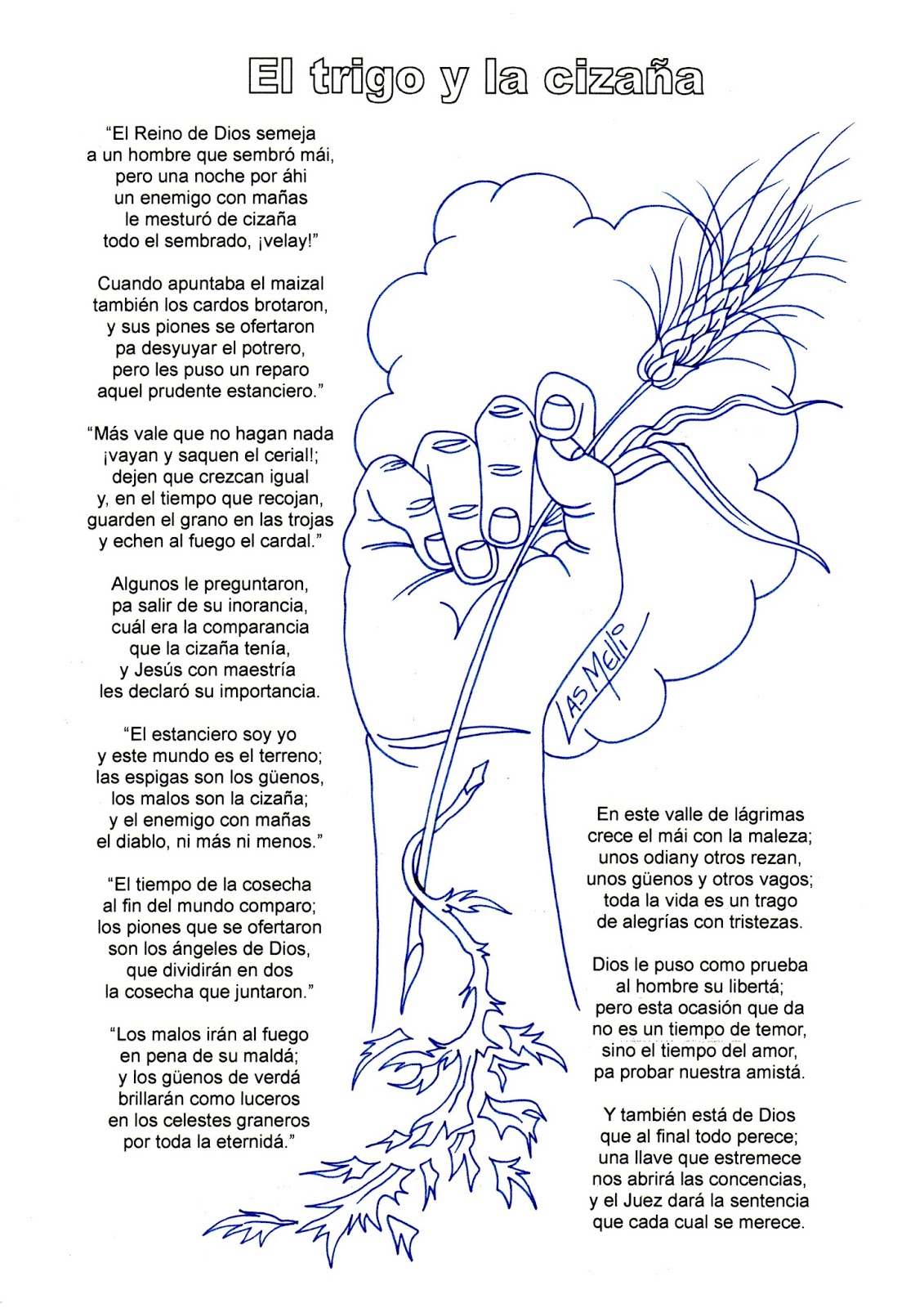 El Evangelio Criollo: El trigo y la cizaña - Educacion Religiosa