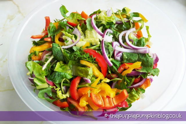 Rainbow Salad with Zesty Dressing at The Purple Pumpkin Blog