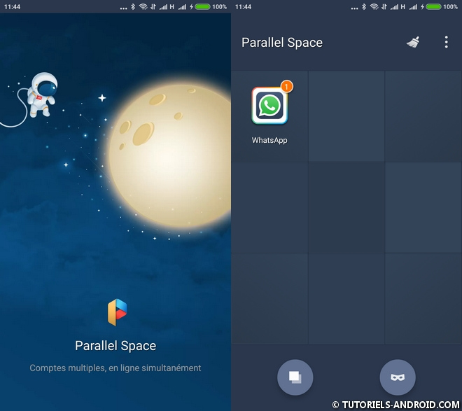 Parallel Space Multi-Comptes Android