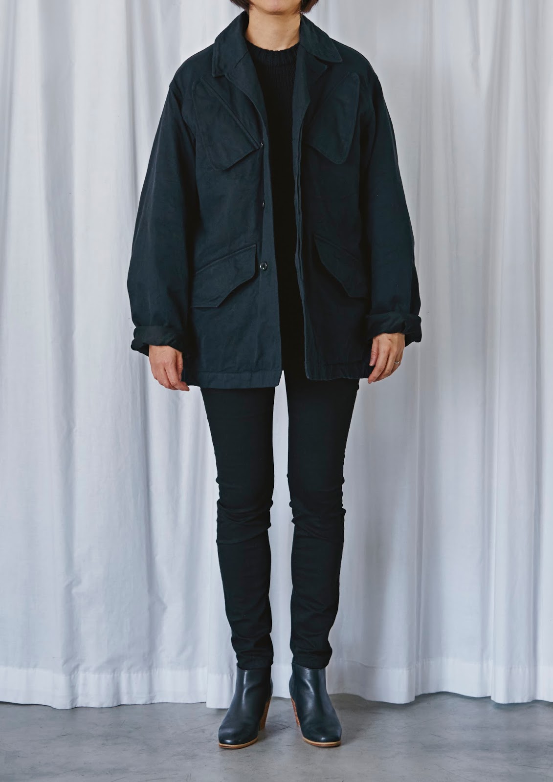 trunk: COMOLI COTTON TWILL MILITARY JACKET NOW IN STOCK