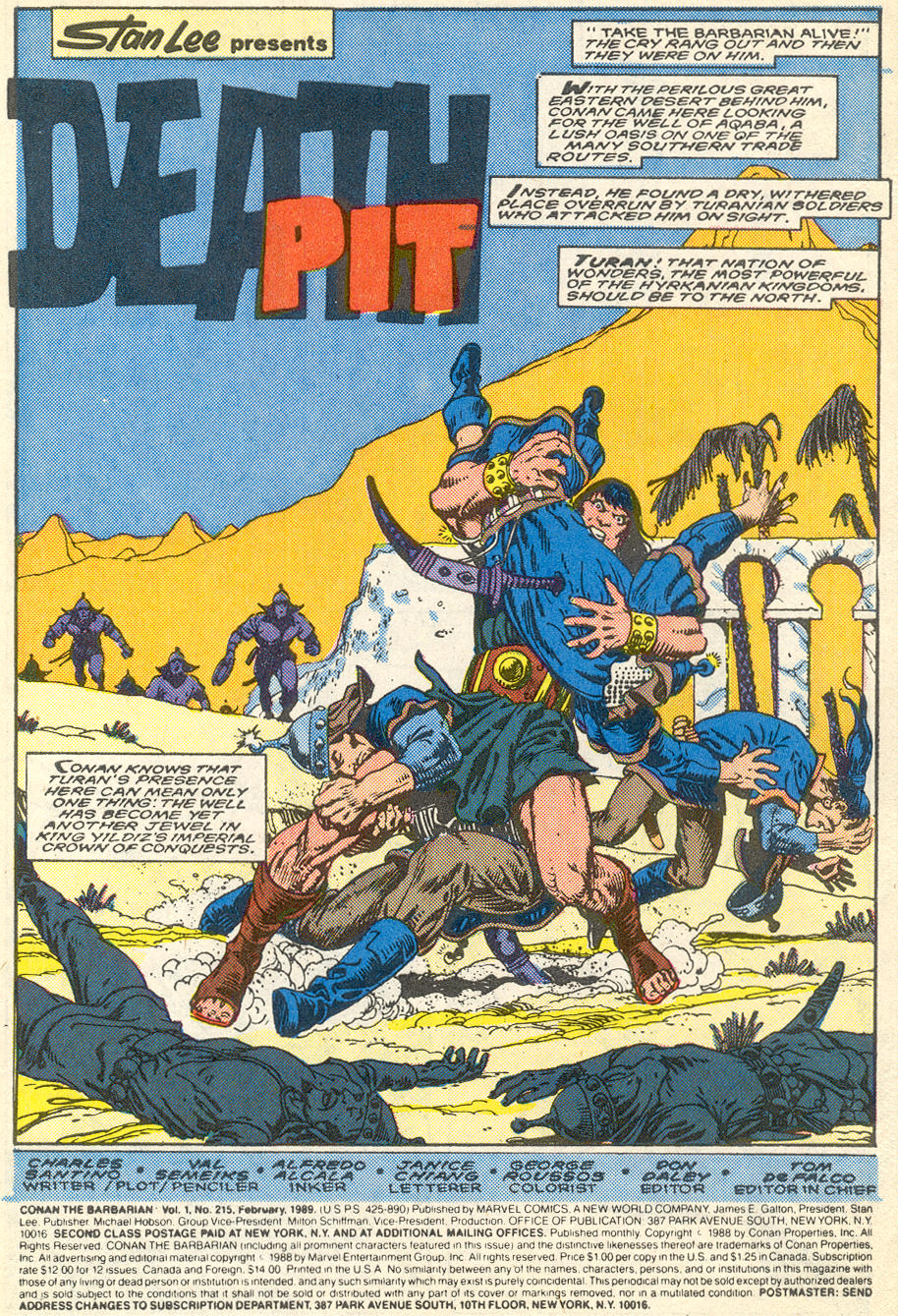 Read online Conan the Barbarian (1970) comic -  Issue #215 - 2