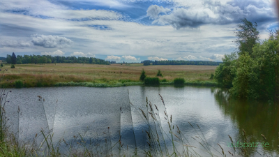 Blick auf Teich Tschechien Erzgebirge Horny Blatna Blick auf Teich Tschechien
