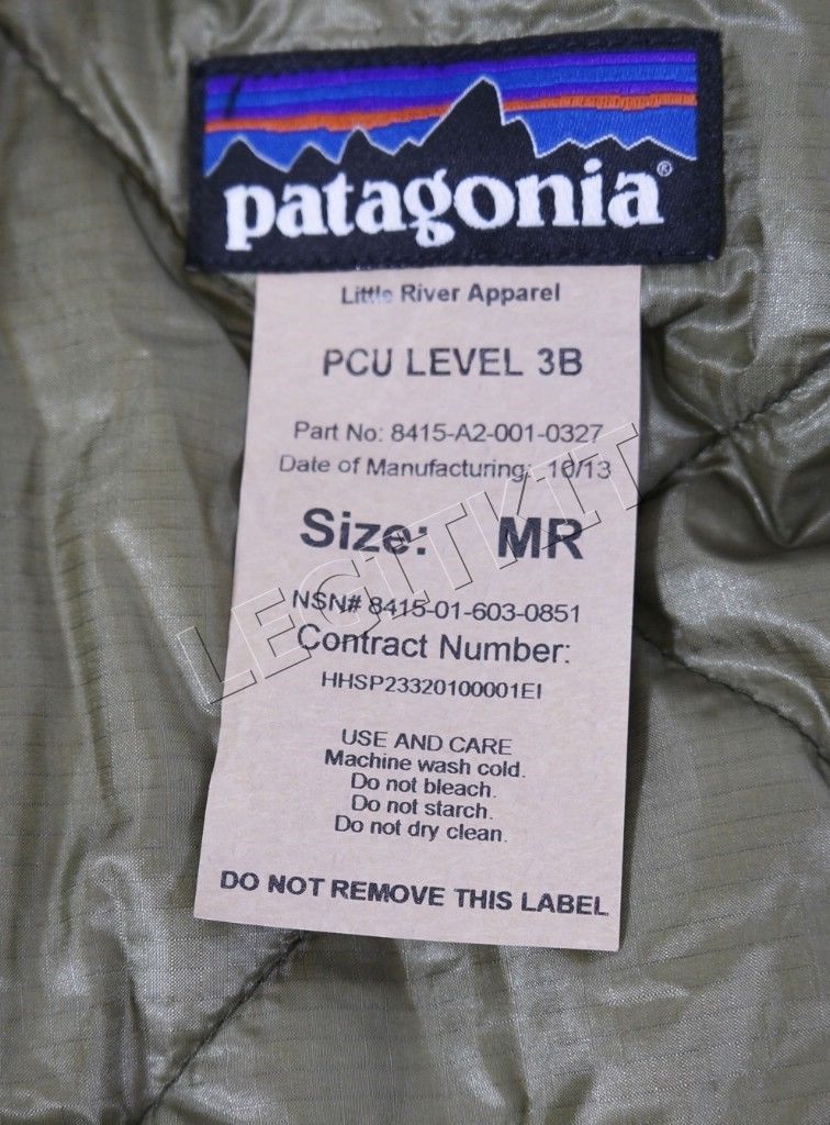 Webbingbabel: Patagonia PCU Level 3B Type III AOR2 Jacket