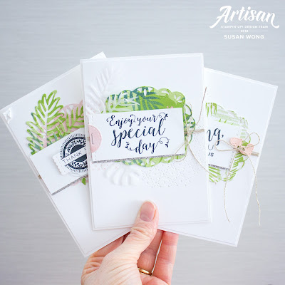 Stitched All Around Bundle + Tropical Escape Paper - Set of Cards by Stamping Susan Wong 