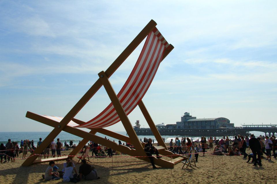 Bournemouth Huge Deck Chair On Beach Dimitrios Journeys Bournemouth Huge Deck Chair On Beach Have You Seen The