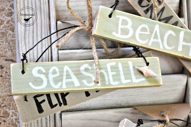 Mini ornament signs Coastal decor