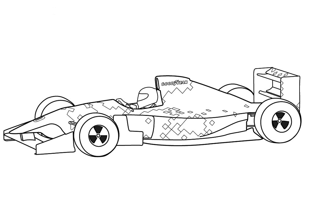 Gambar Mewarnai Gambar Mobil Balap Untuk Anak