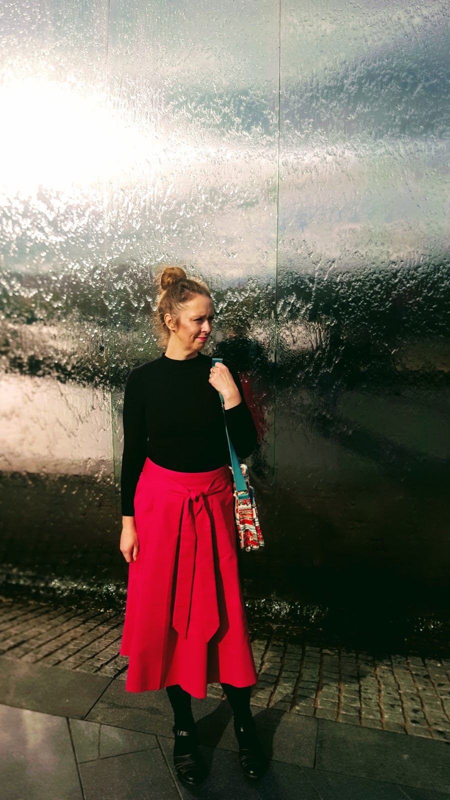 Day Out In Sheffield bright pink skirt