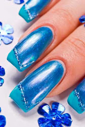 nail french simple manicure winter blues designs nails shiny trends november easy pm posted