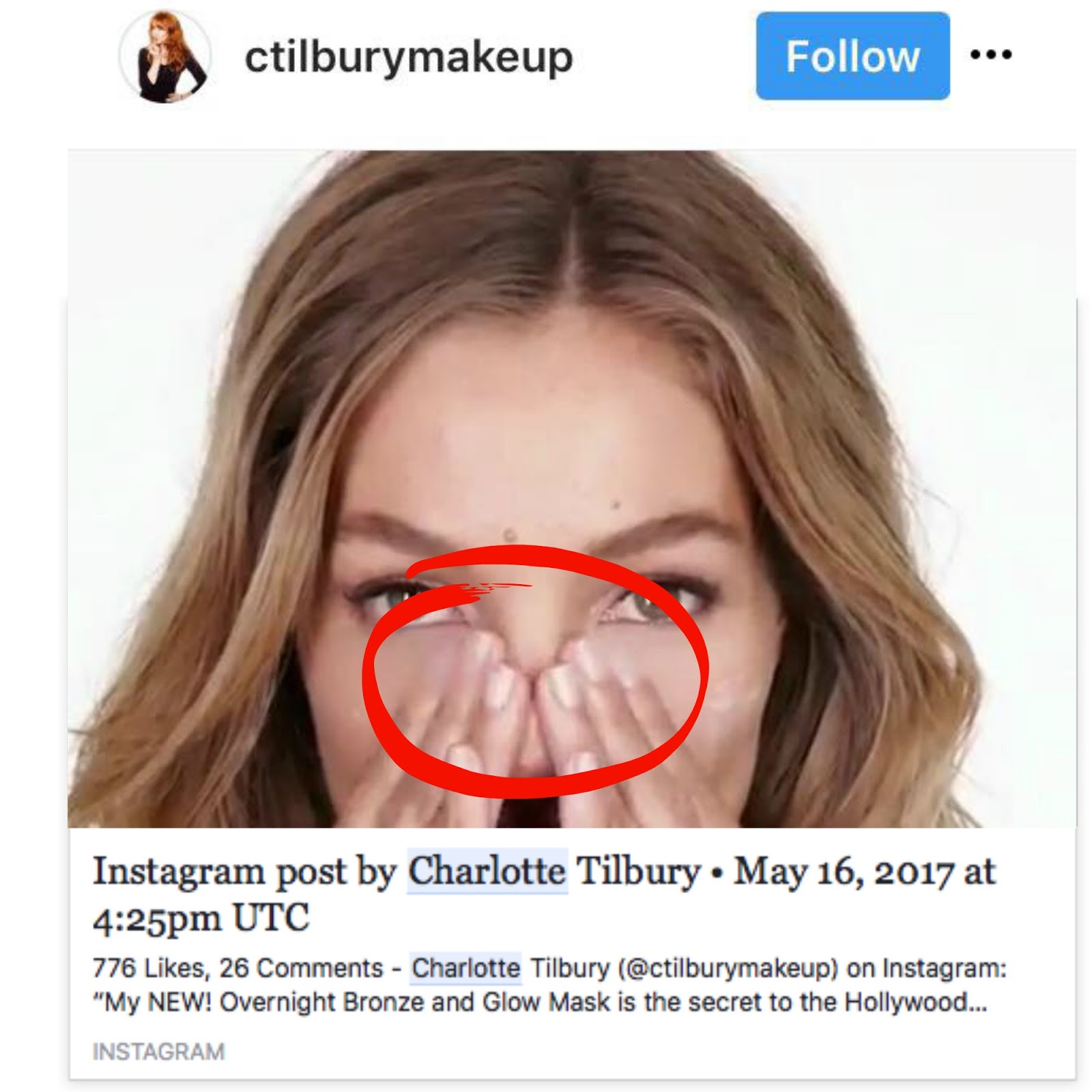 charlotte tilbury photoshop fail