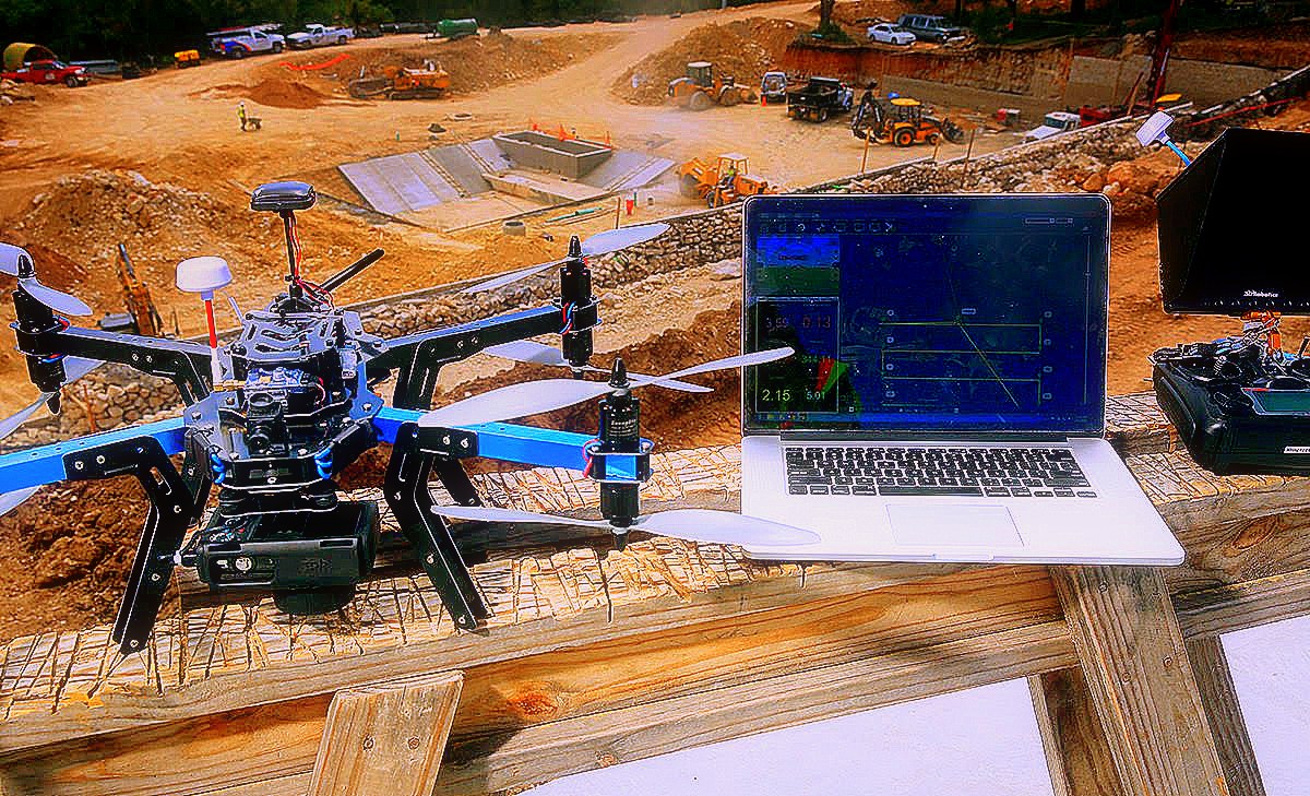 UAV ACTUAL 3D Robotics X8+ UAV Structure Scan Demo Using DroidPlanner 2.0