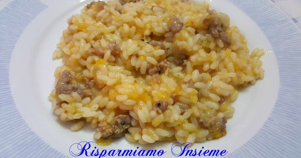 Risparmiamo Insieme Let's save together Risotto con Zucca gialla e