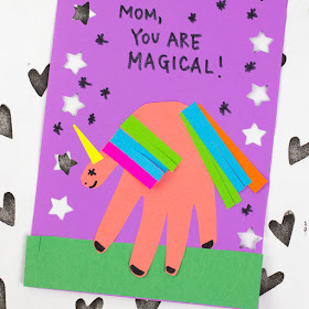 Magical Unicorn Mother's Day Hand Print Card