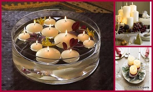 Velas flutuantes para o Natal Velas flutuantes para o Natal