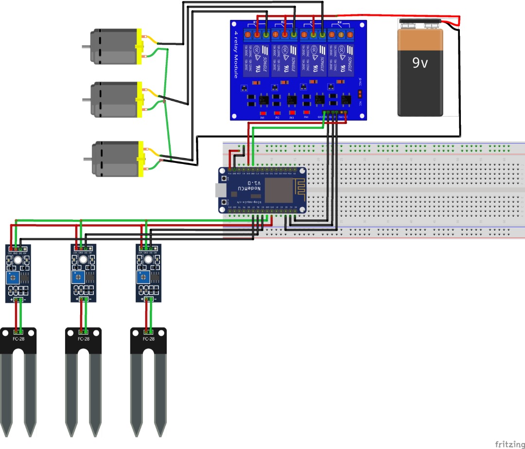 FYP PLANT WATERING SYSTEM Week 20 (FYP2) Connection for plant