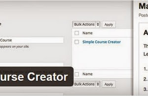 Simple Course Creator plugin for WordPress