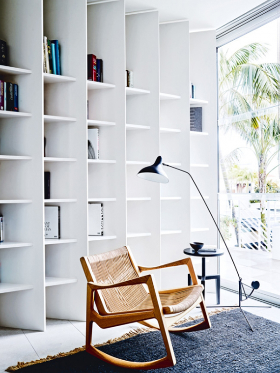 Eclectic beach home in Sydney. Reading nook. Photo by Anson Smart via Vogue Living