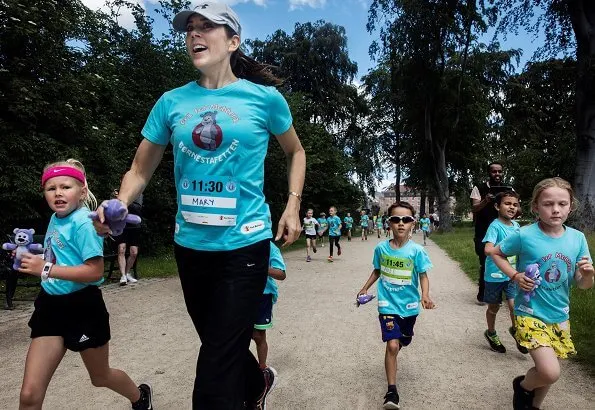 Crown Princess Mary attended the Free from Bullying Children’s Relay Race 2019 event held at Fælledparken in Copenhagen