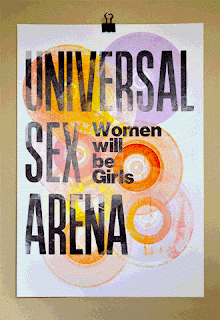 universal sex arena | letterpress poster