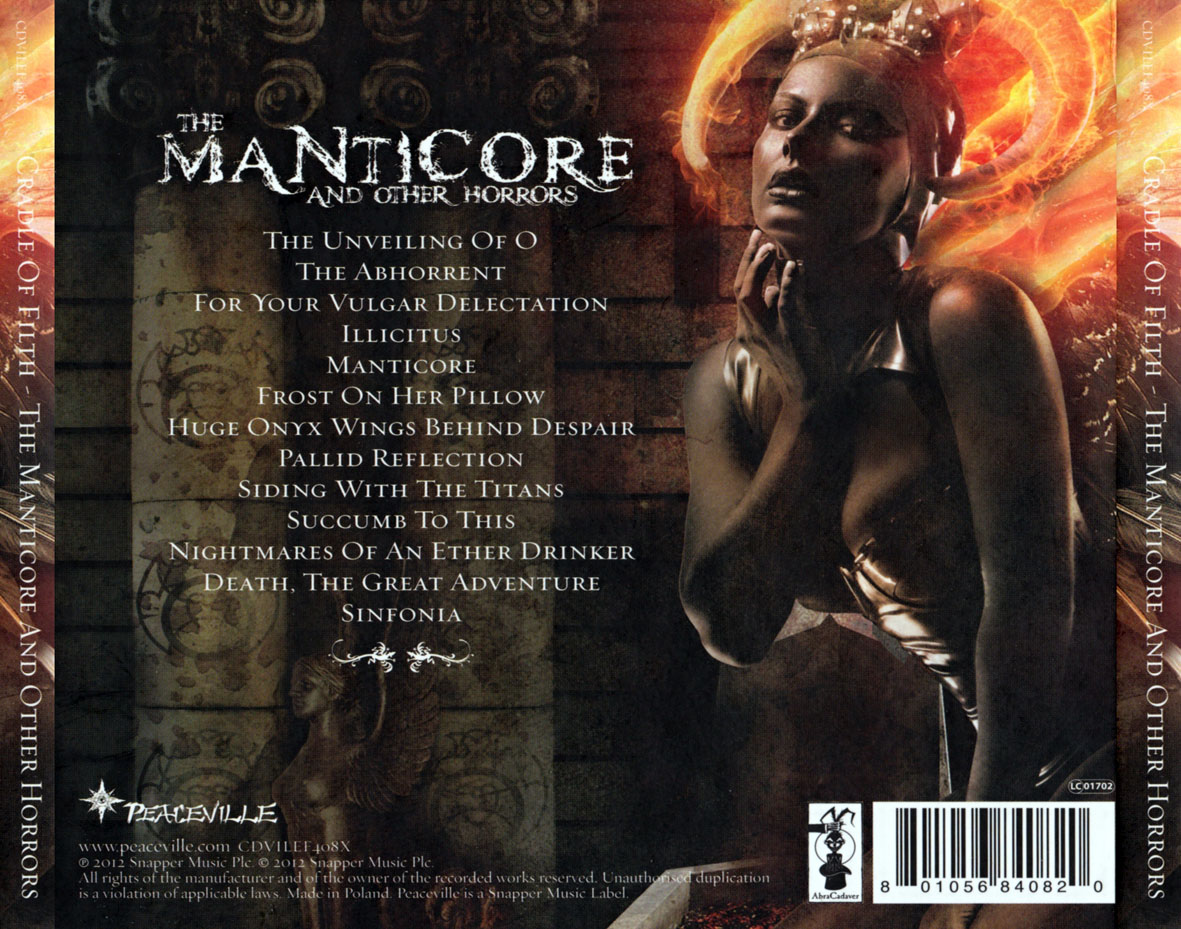 Share Metal Cradle Of Filth The Manticore and Other Horrors