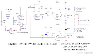 Latching Relay On/Off Switch Circuit - My electronic