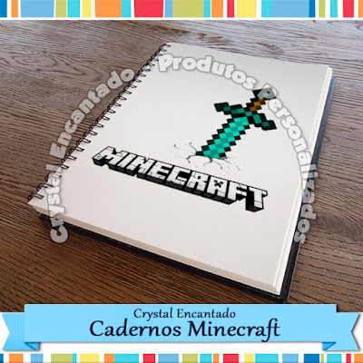 Capa personalizada de caderno Minecraft