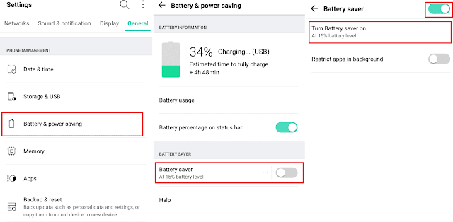 Hidupkan hemat daya android save battery
