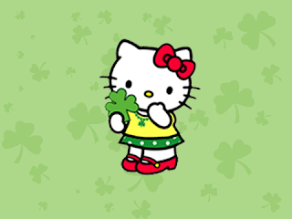 Hello Kitty Happy St Patrick's Day Blackberry mobile cell phone 480x360