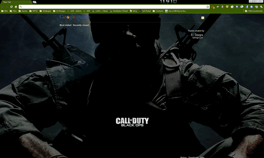 The Game Stuffs Call Of Duty Black Ops Chrome Theme