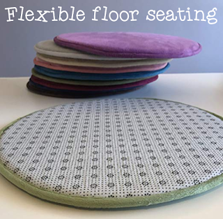 Round stackable floor cushion circles for flexible seating