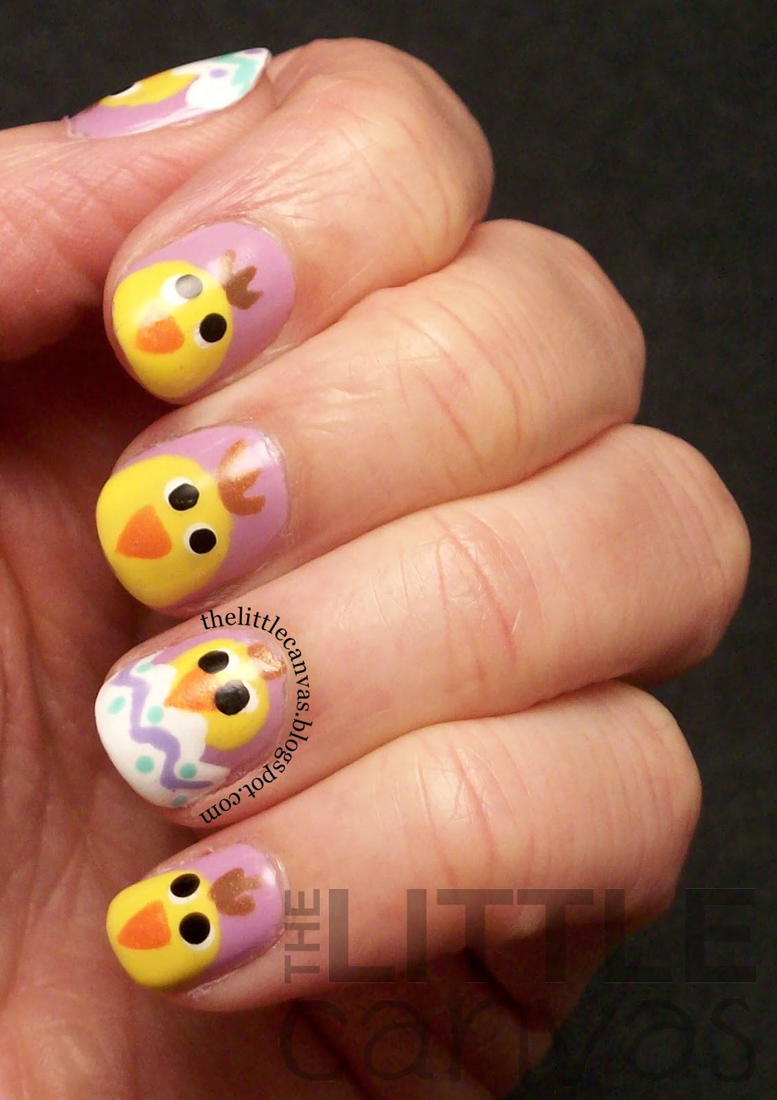 Easter Chick Nail Art :) - The Little Canvas