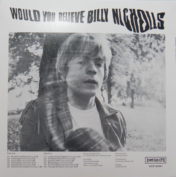 The Vintage Machine Billy Nicholls Would You Believe (1968)