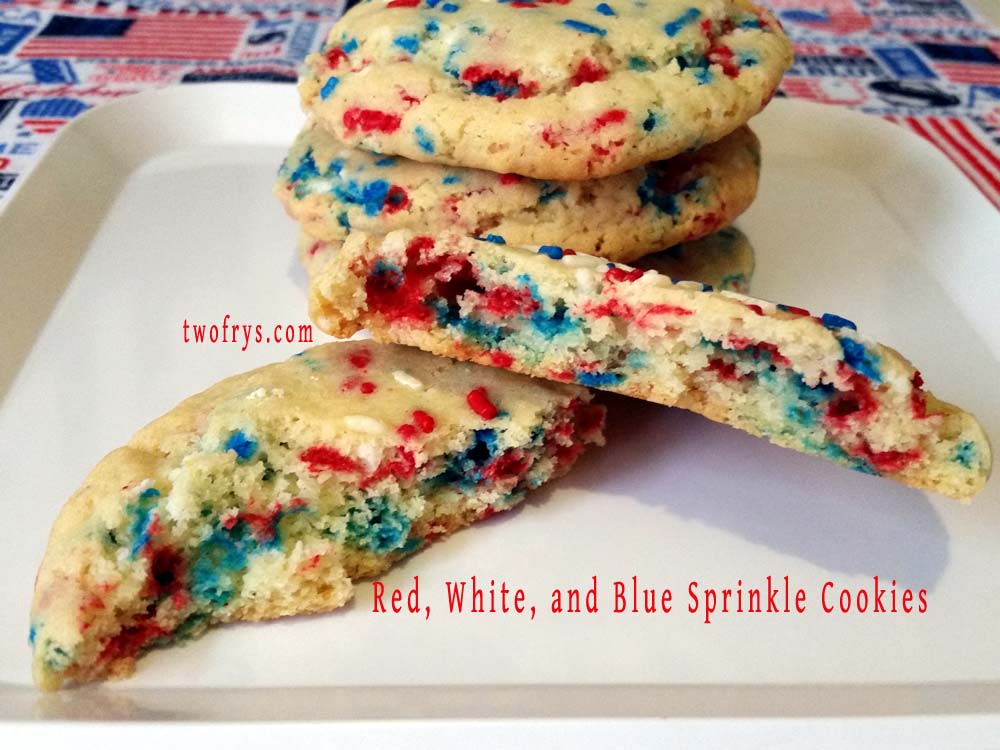 Two Frys Red, White, and Blue Sprinkle Cookies