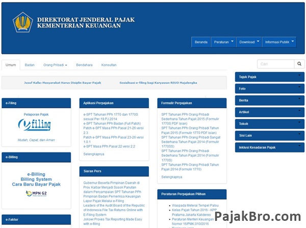 www.pajak.go.id Website Resmi Direktorat Jenderal Pajak www.pajak.go.id Website Resmi Direktorat Jenderal Pajak