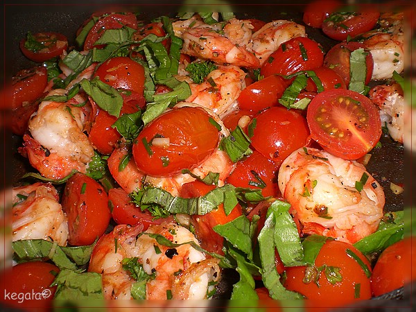 Kk = Kegala kocht: Tomaten-Garnelen mit Spargel